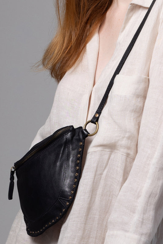 Half Moon Studded Bag