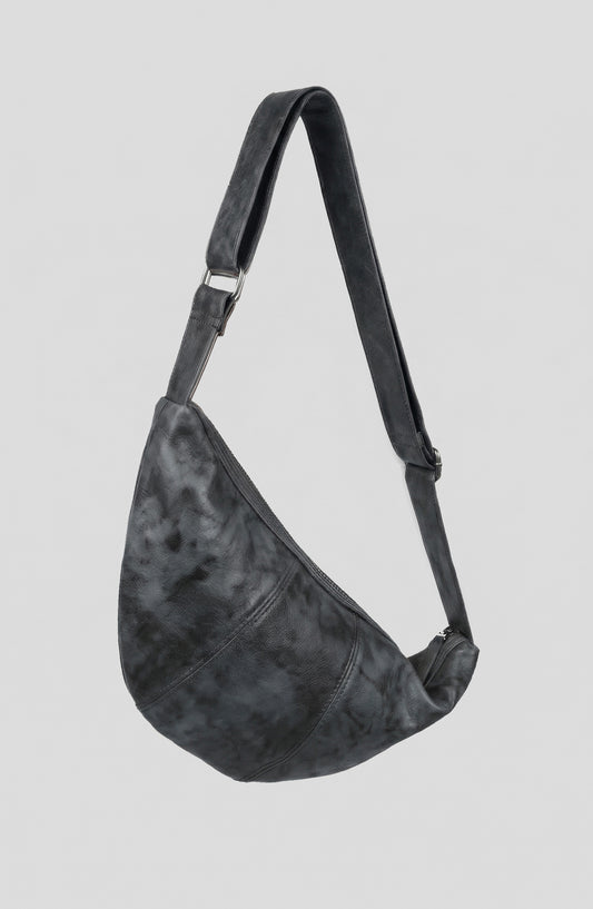 Vintage Grey Half Moon Bag