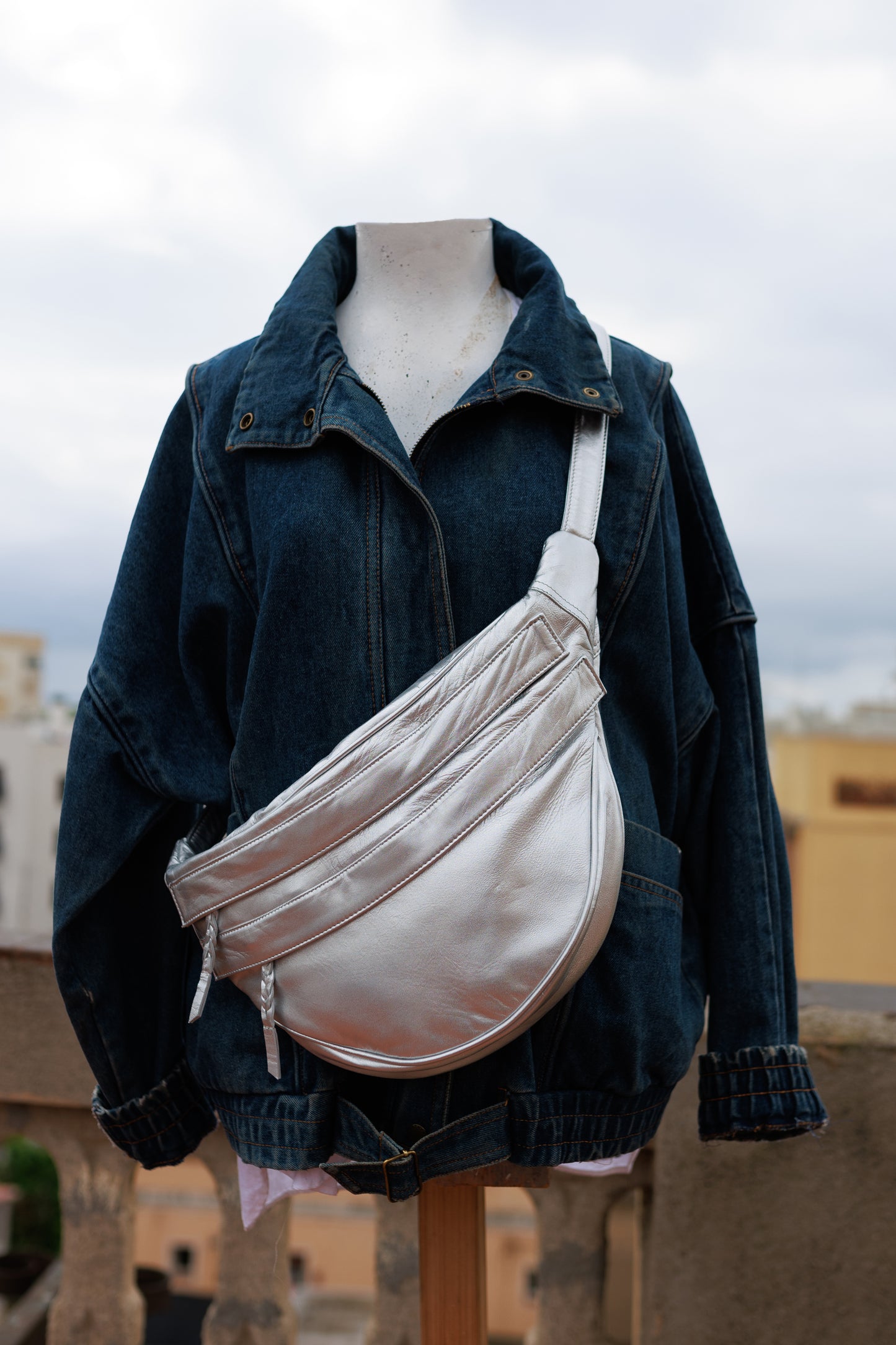 Silver Slouchy Bag