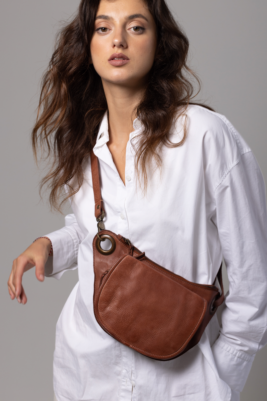 Tan Leather Sling bag