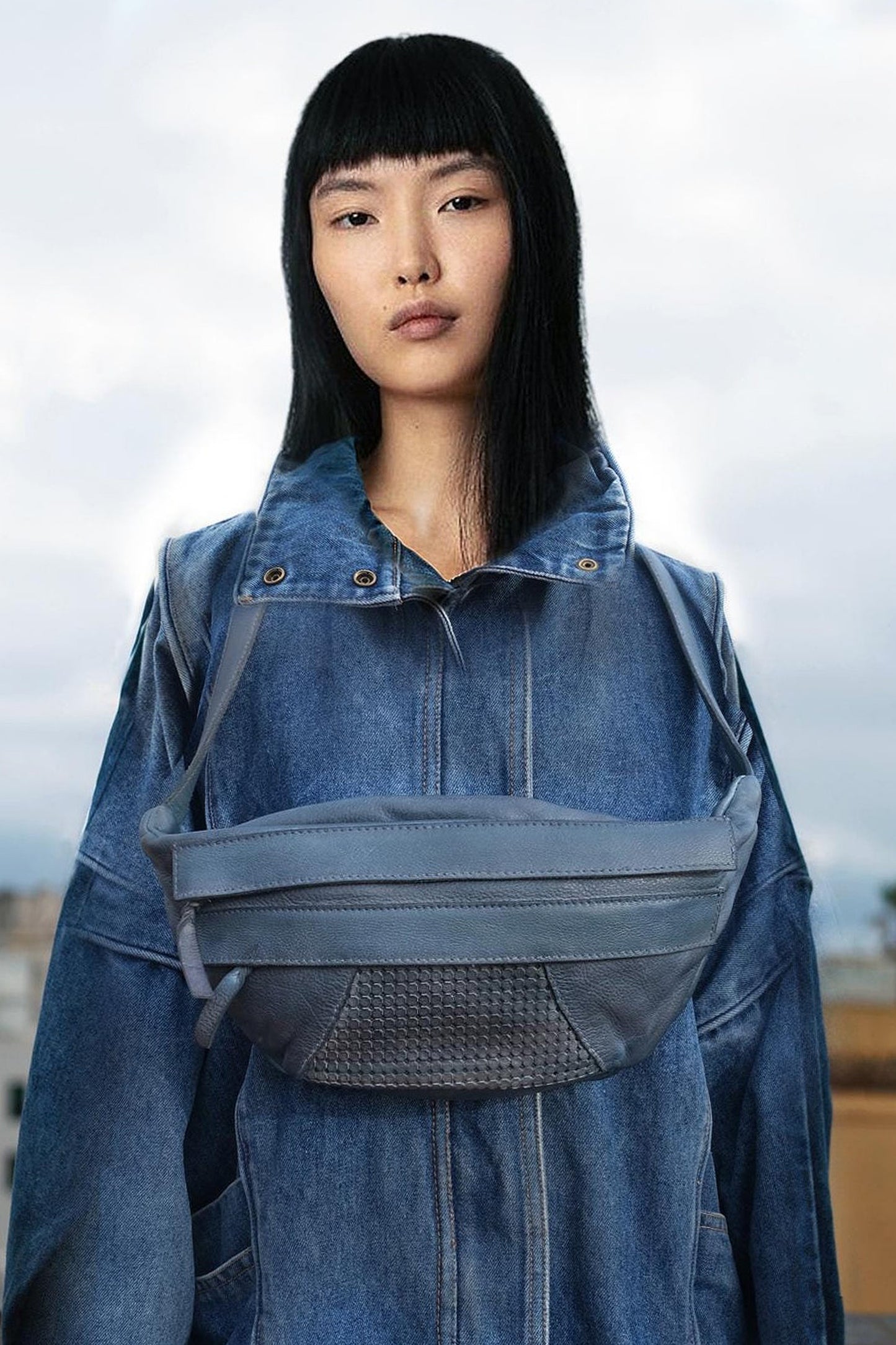 Bolso Bandolera Piel Verde Oliva