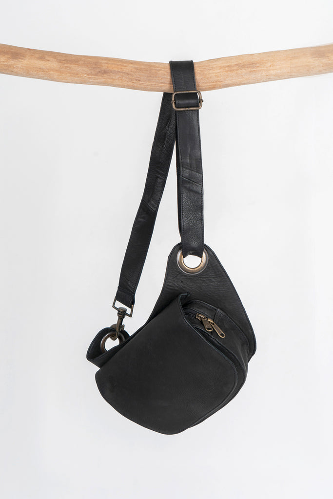 Elegant Leather Hip Bag