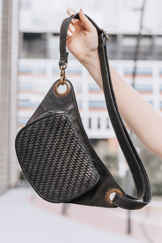 Braided black Fanny pack