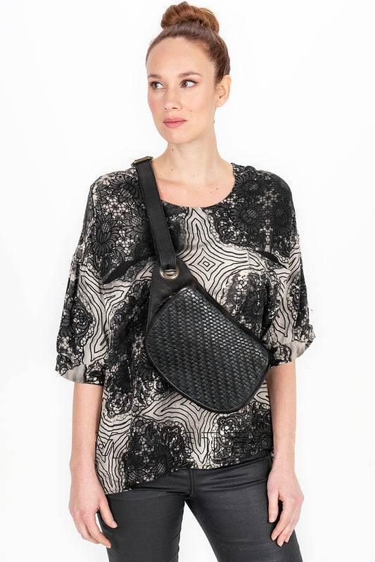 Braided black Fanny pack