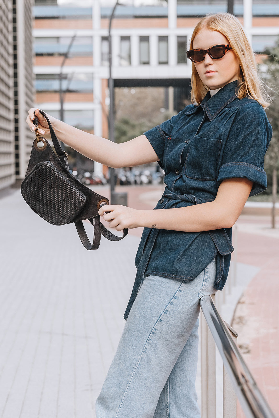 Braided black Fanny pack