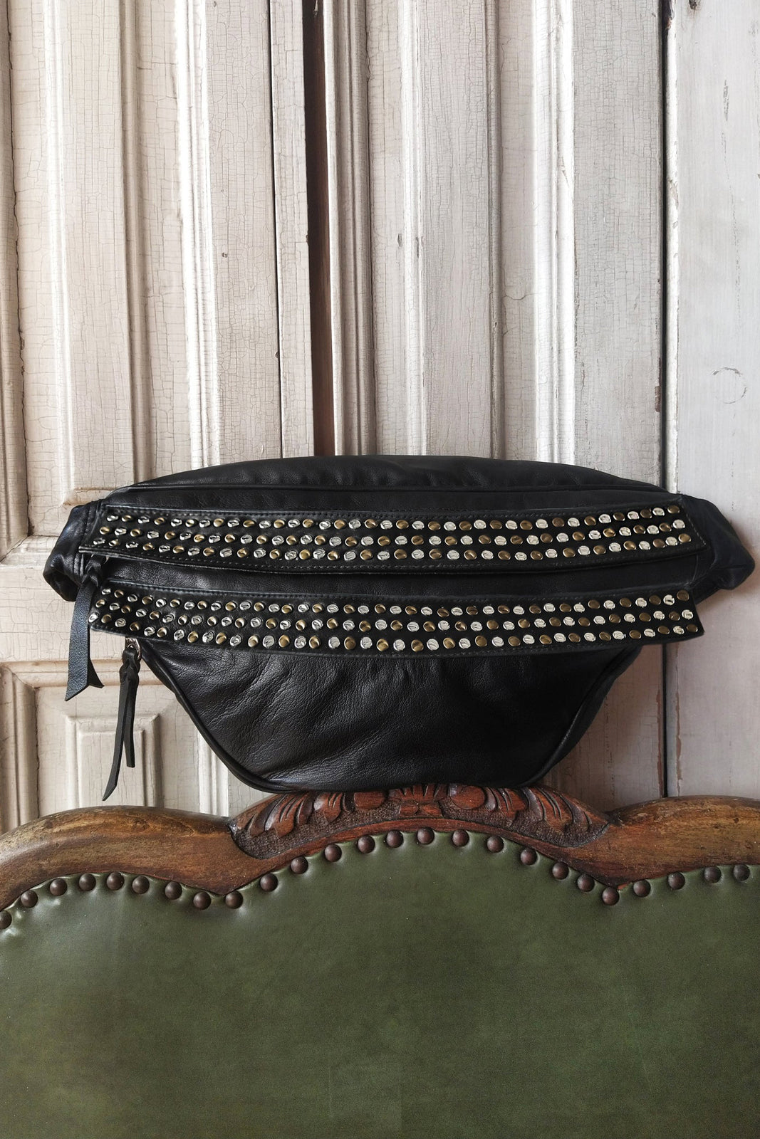 Metallic Studs Shoulder Bag