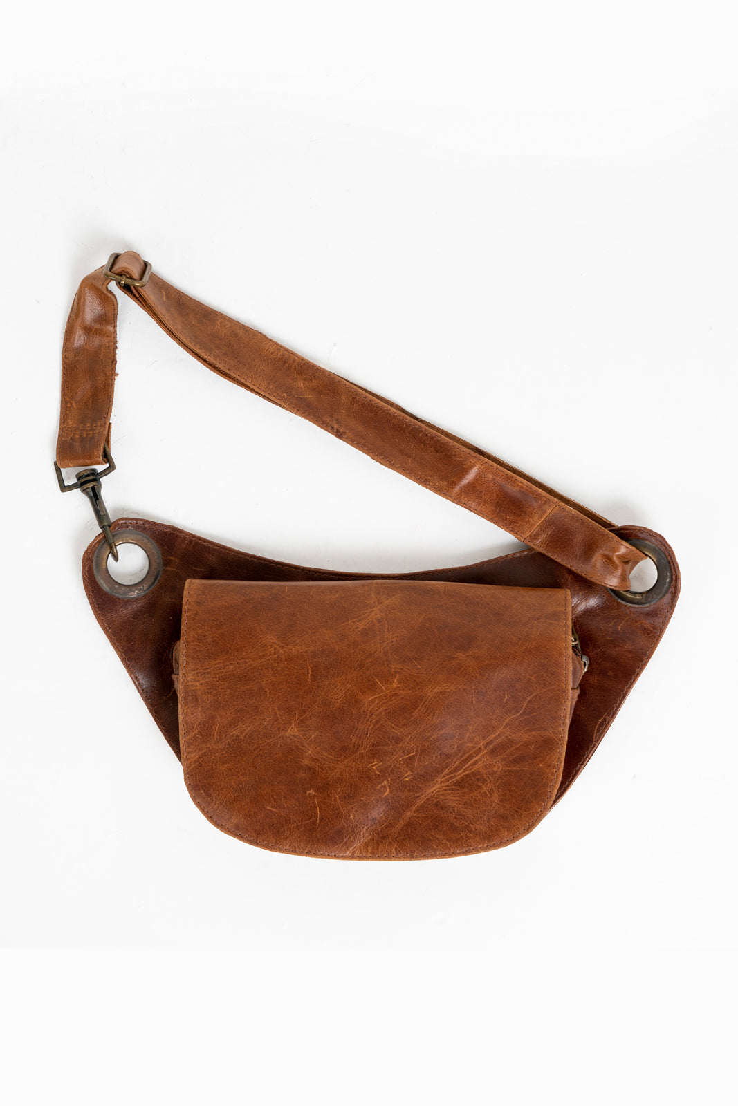 Natural Tan Leather Hip Bag
