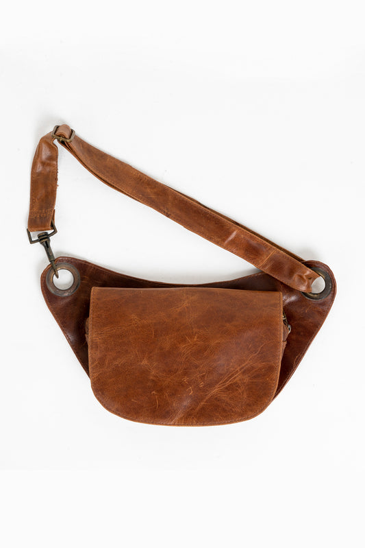 Natural Tan Leather Hip Bag