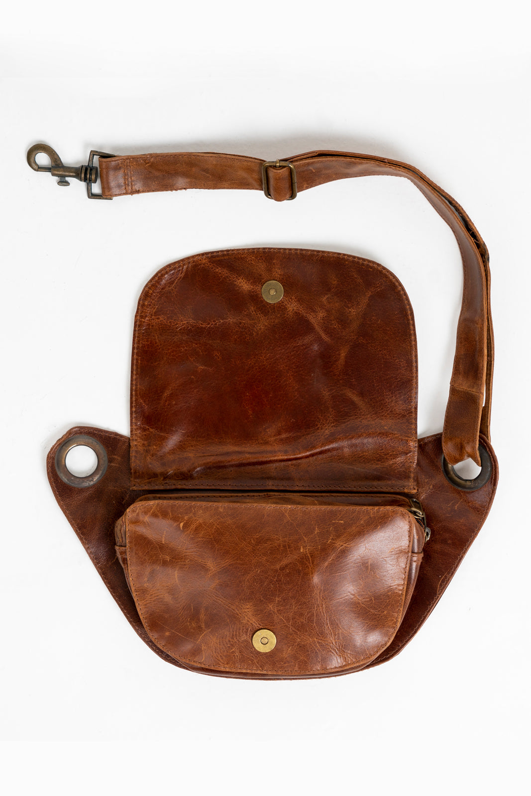 Natural Tan Leather Hip Bag