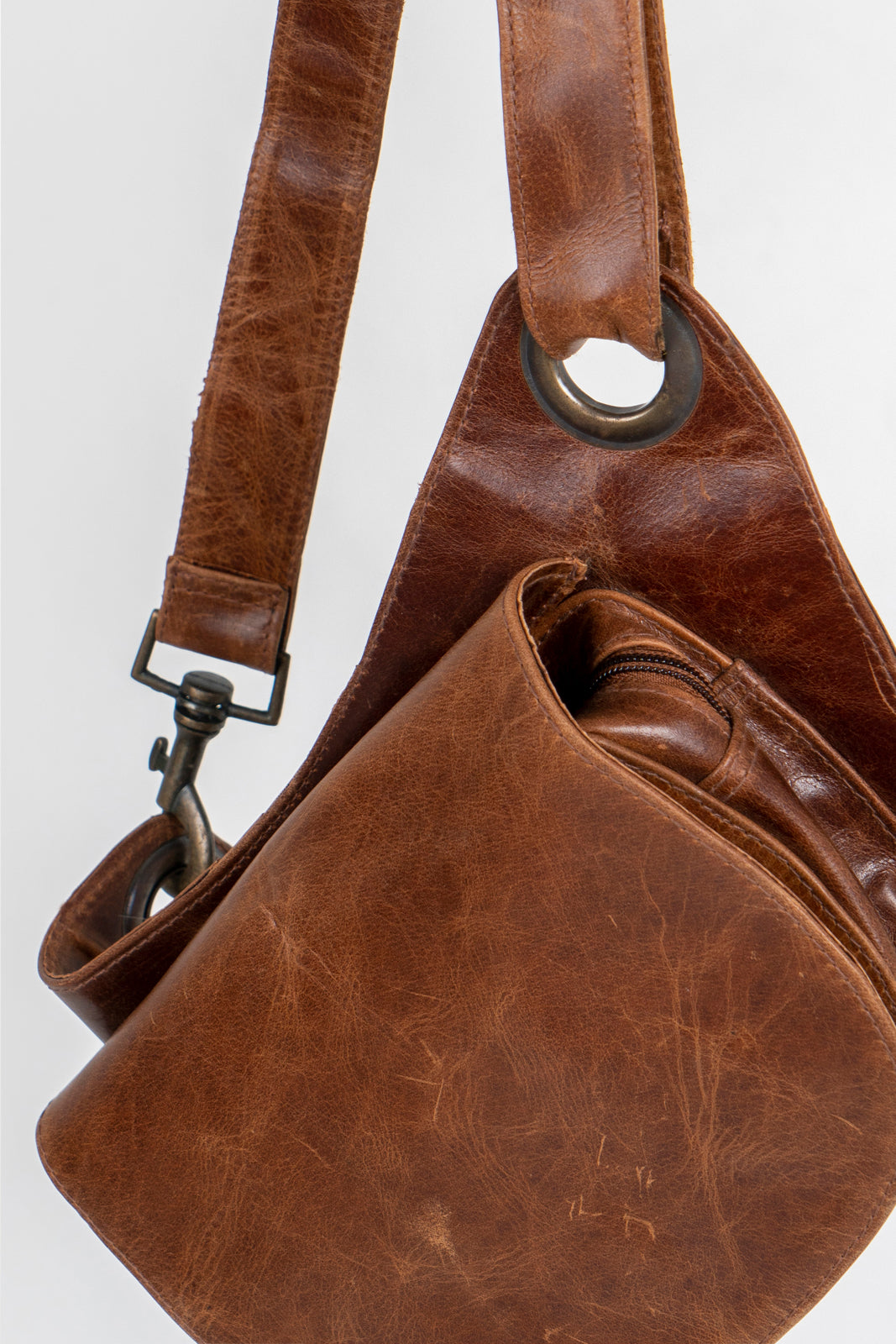 Natural Tan Leather Hip Bag