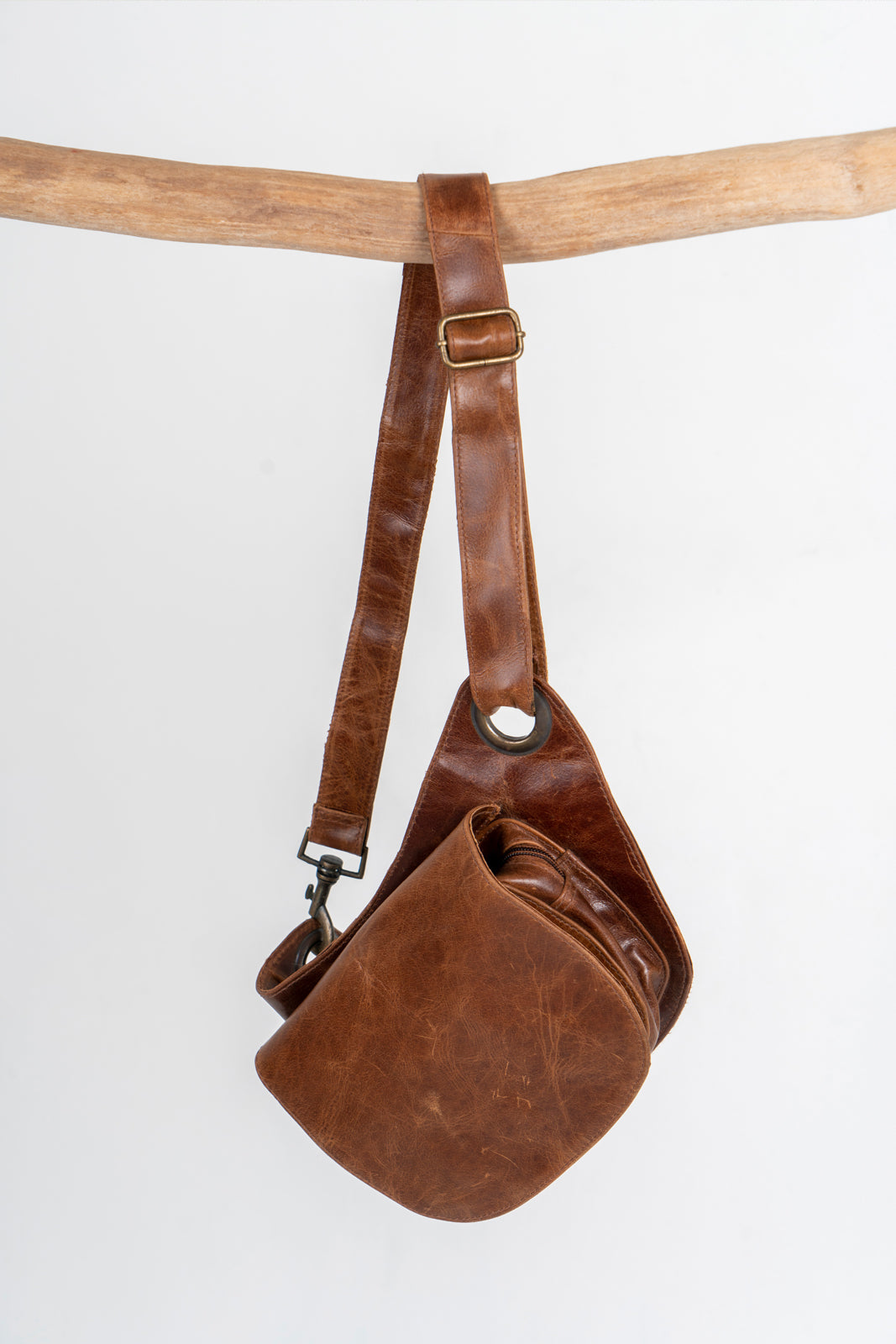 Natural Tan Leather Hip Bag