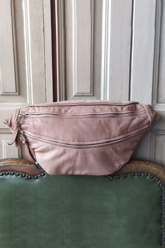 Nude Soft Leather Sling Bag