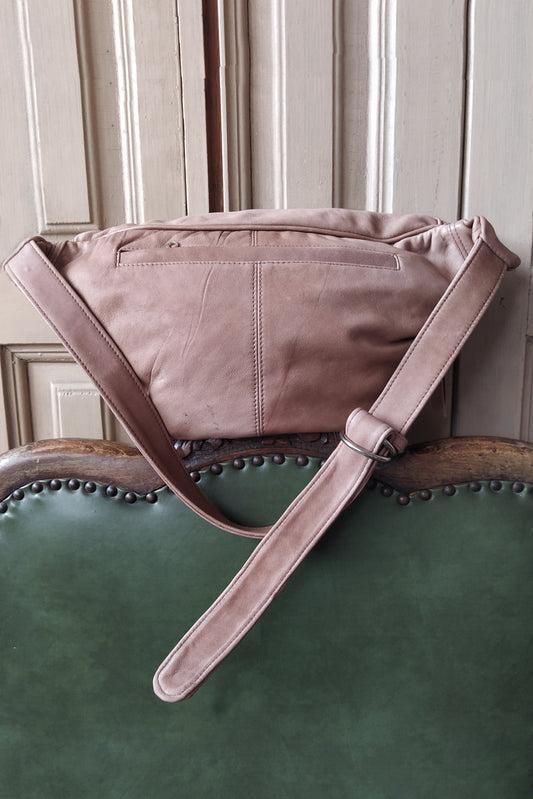 Nude Soft Leather Sling Bag