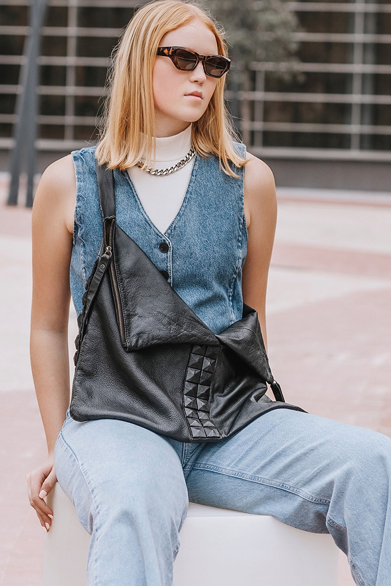 Slouchy Leather Hobo Bag