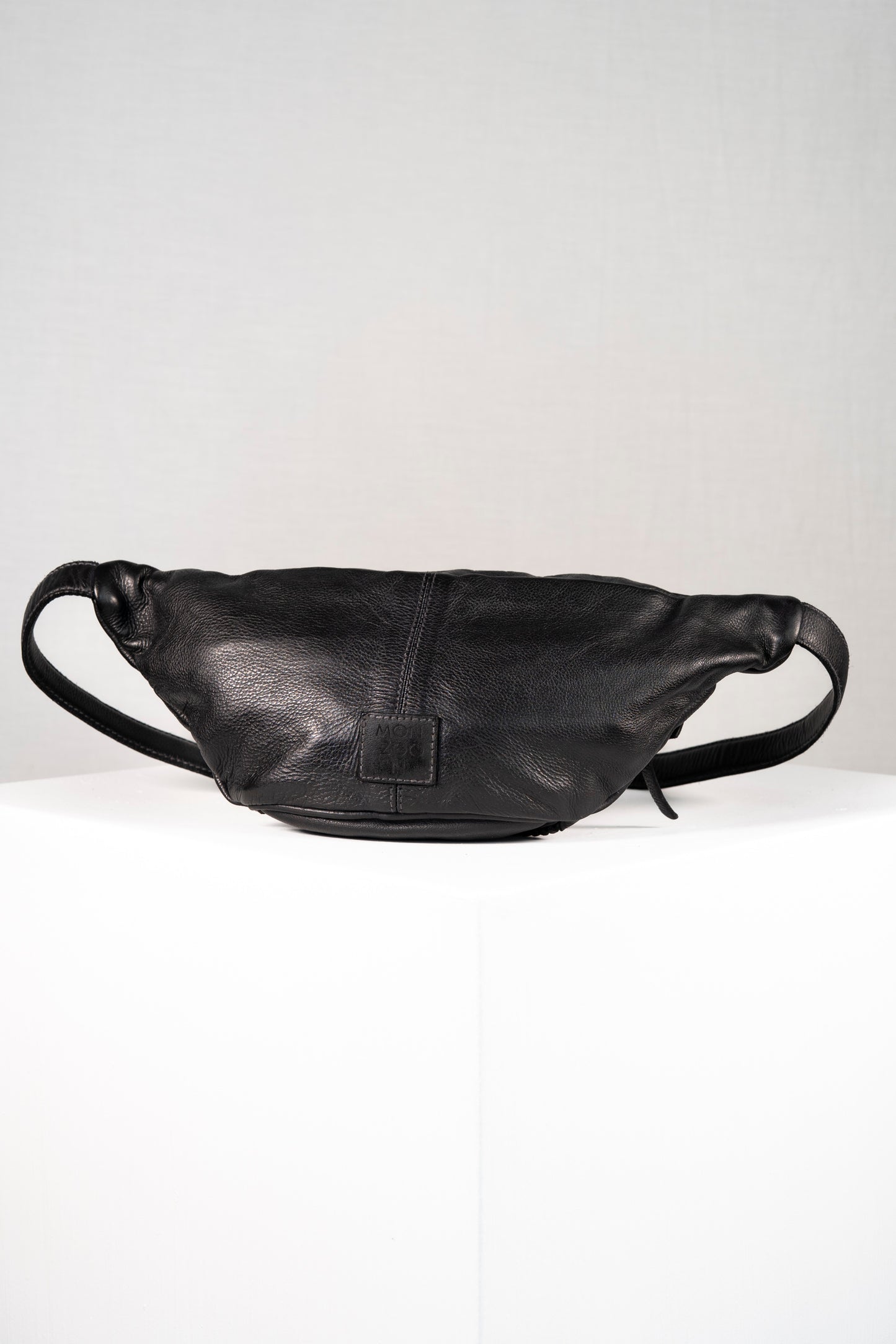 Italian Leather Sling Bag Black