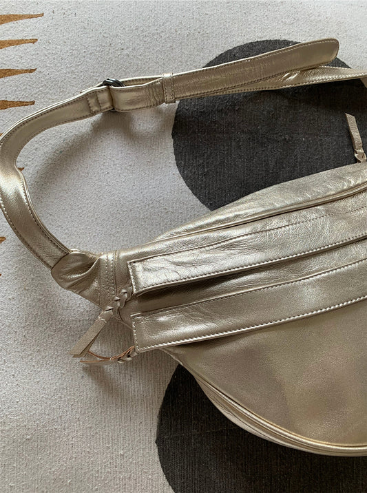 Metallic Gold Hobo Bag