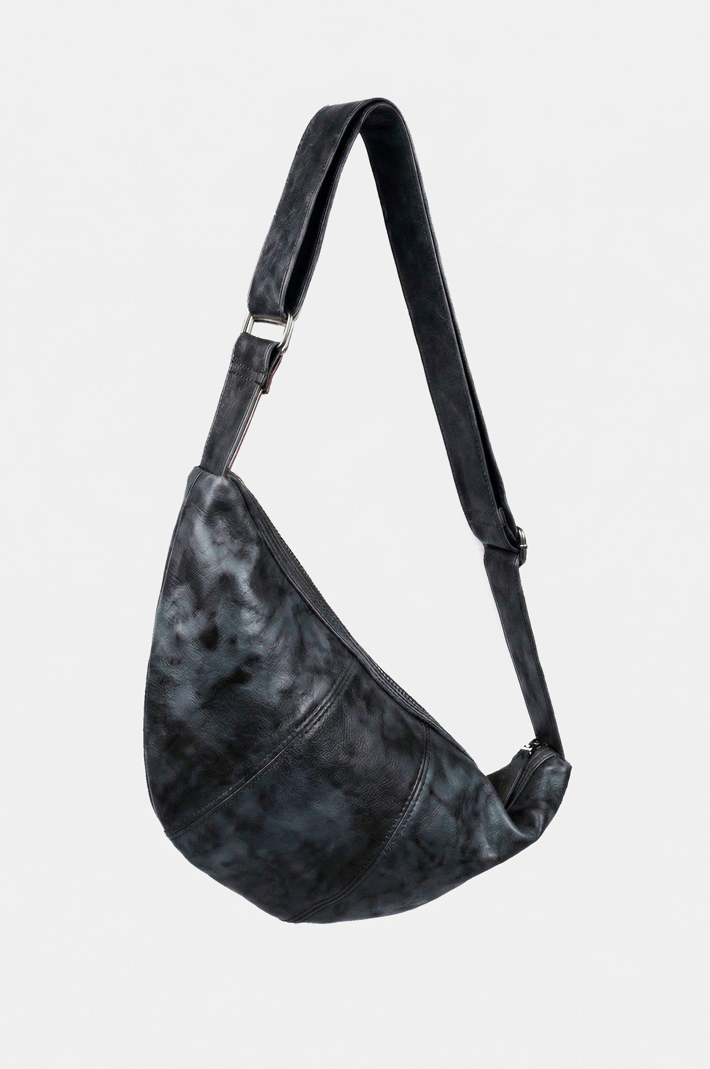 Vintage Grey Half Moon Bag