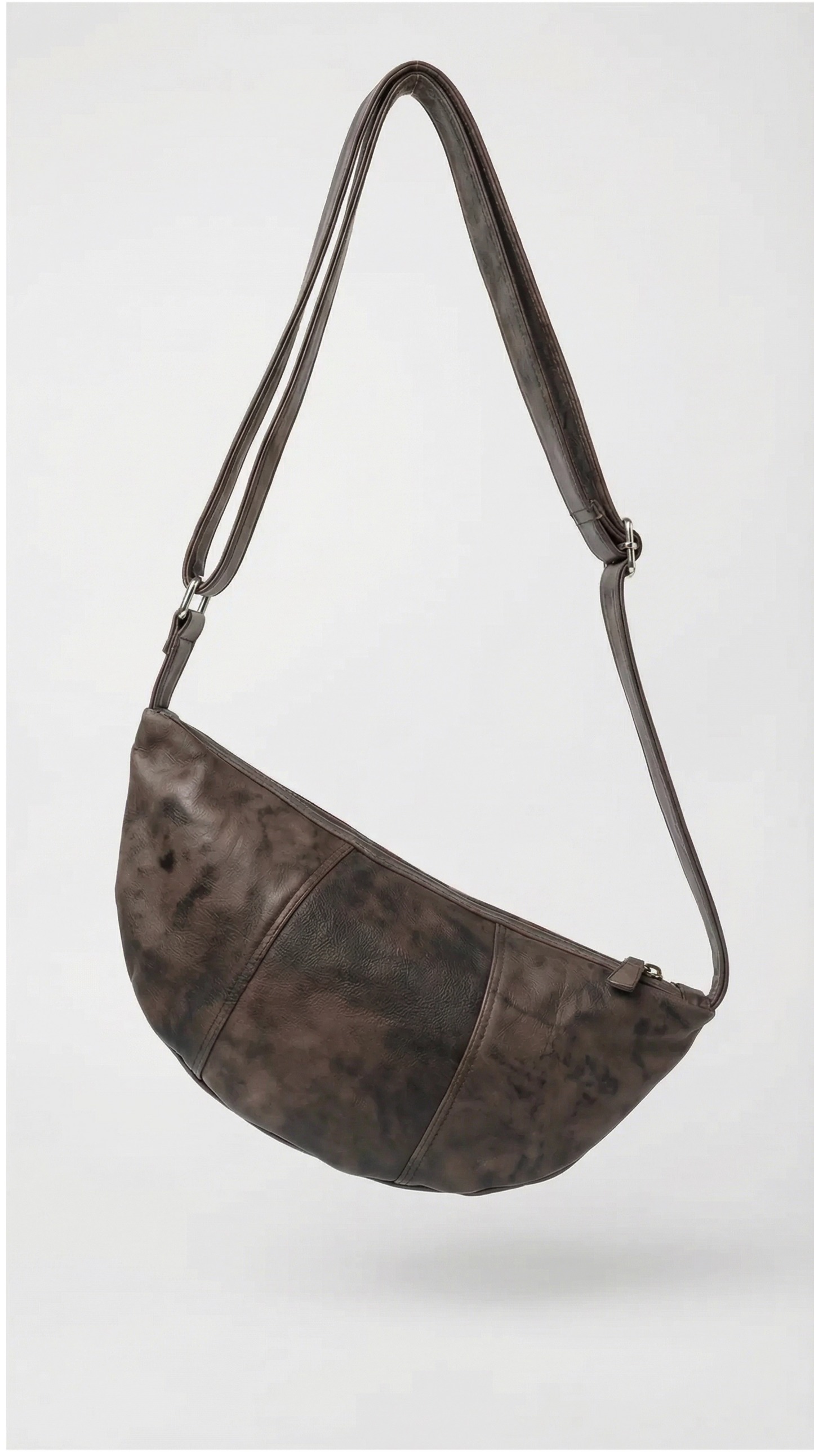 Vintage Brown Croissant Bag