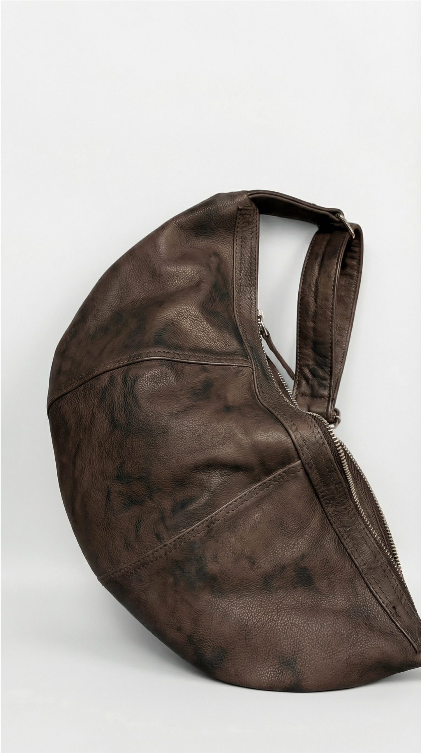 Vintage Brown Croissant Bag