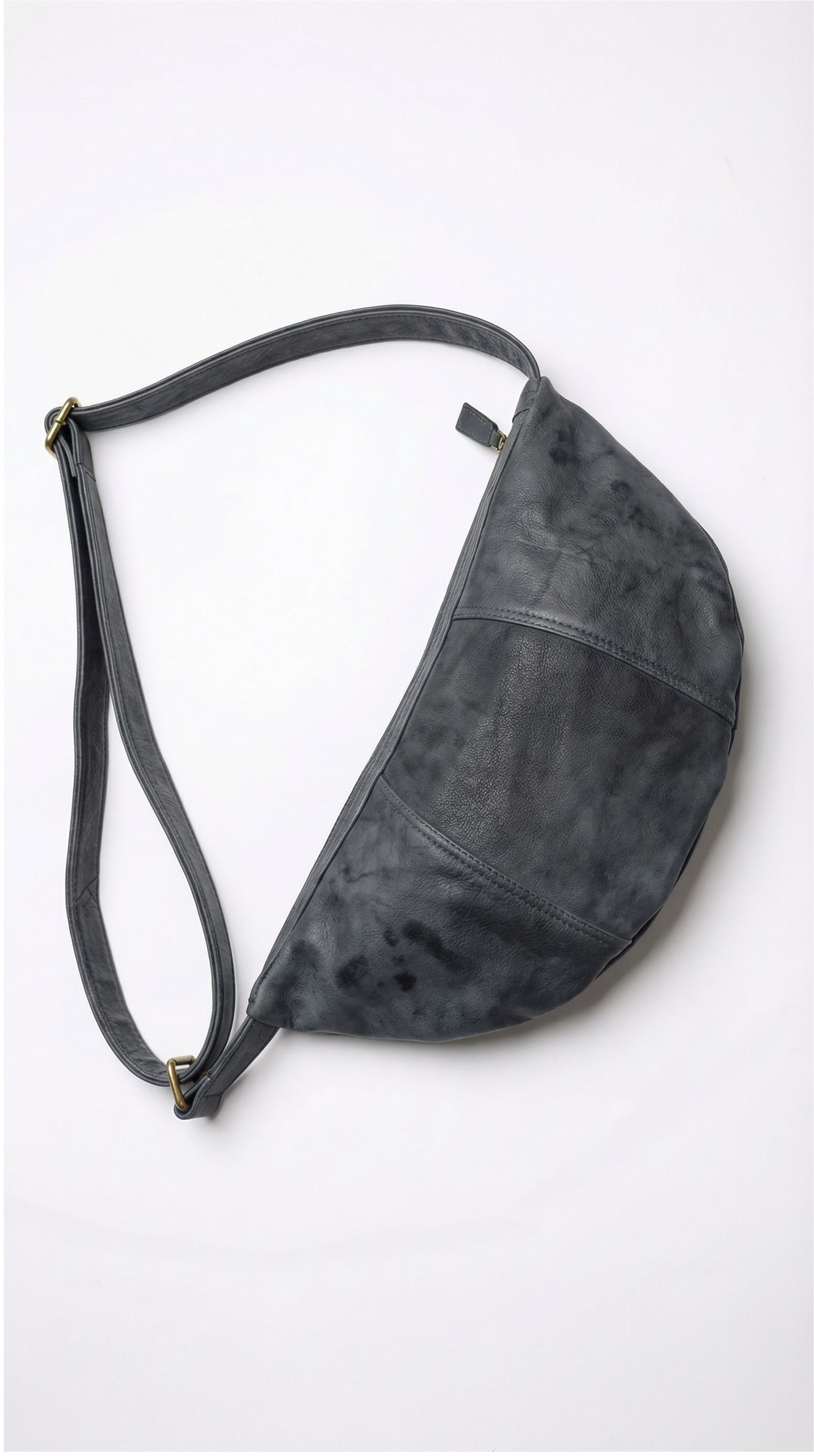 Vintage Grey Half Moon Bag