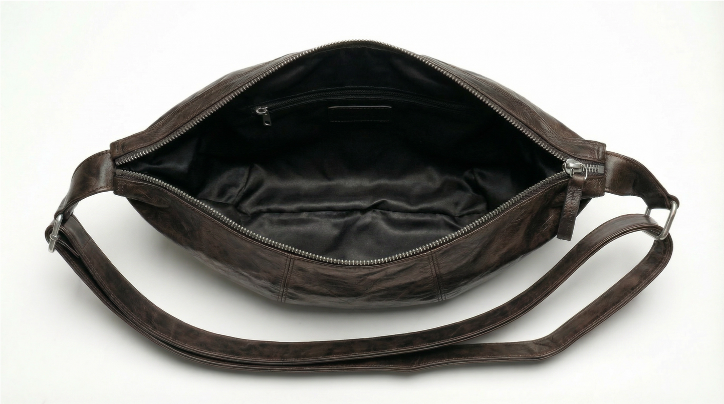 Vintage Brown Croissant Bag