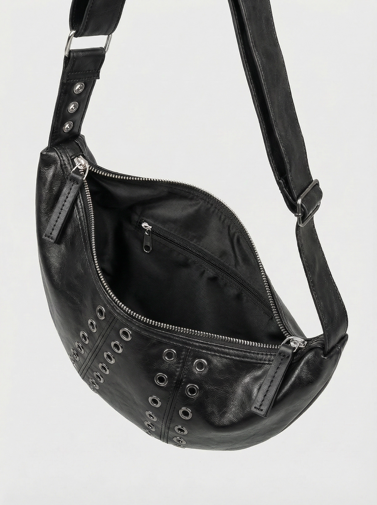 Eyelet Studded Shoulder Bag