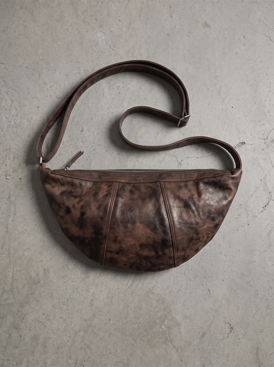 Vintage Brown Croissant Bag