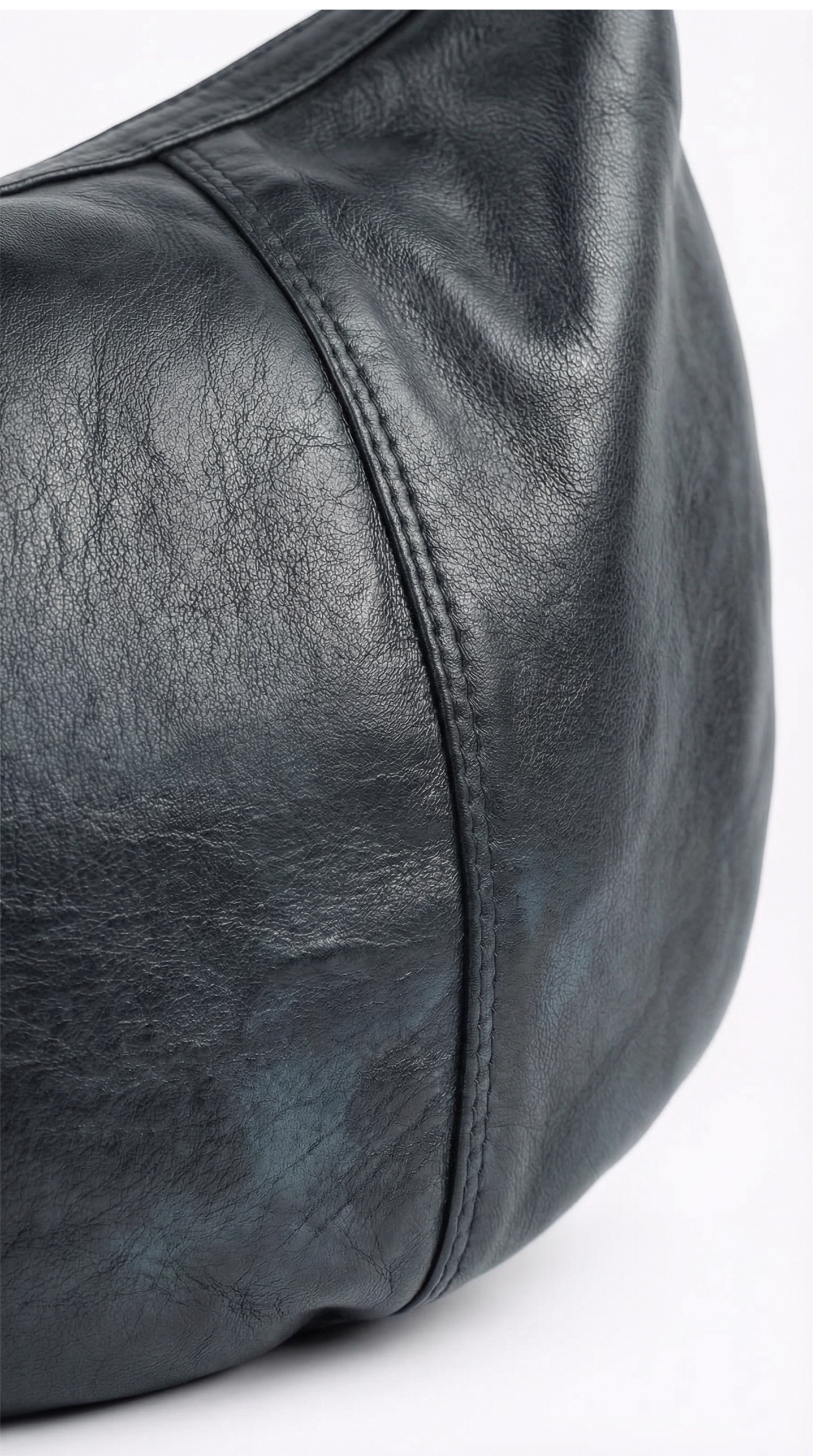 Vintage Grey Half Moon Bag