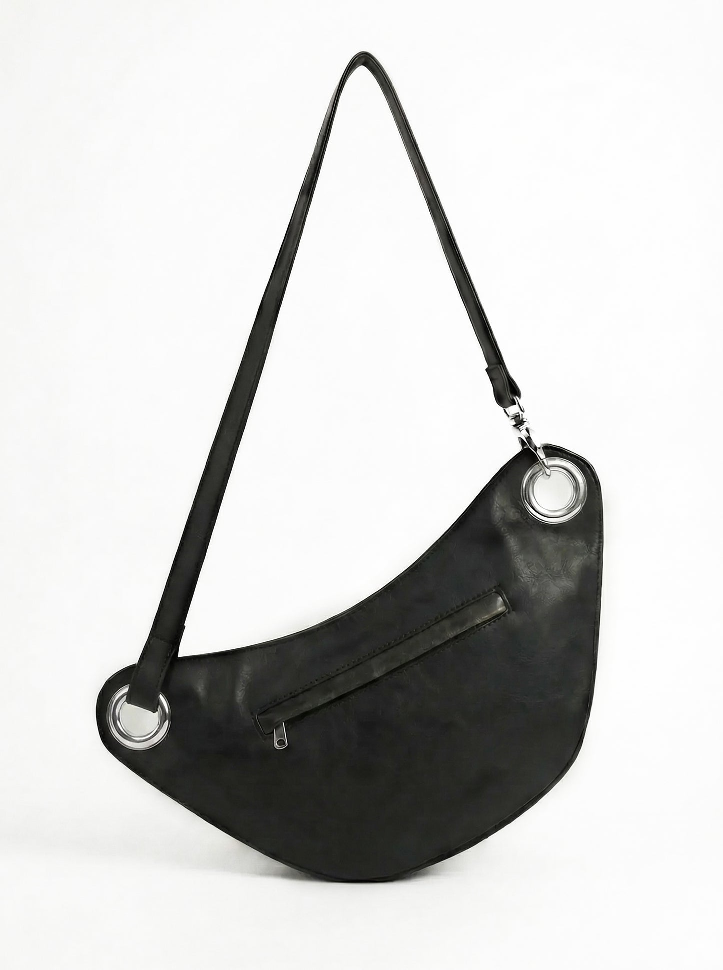 Black Studded Flap Bag