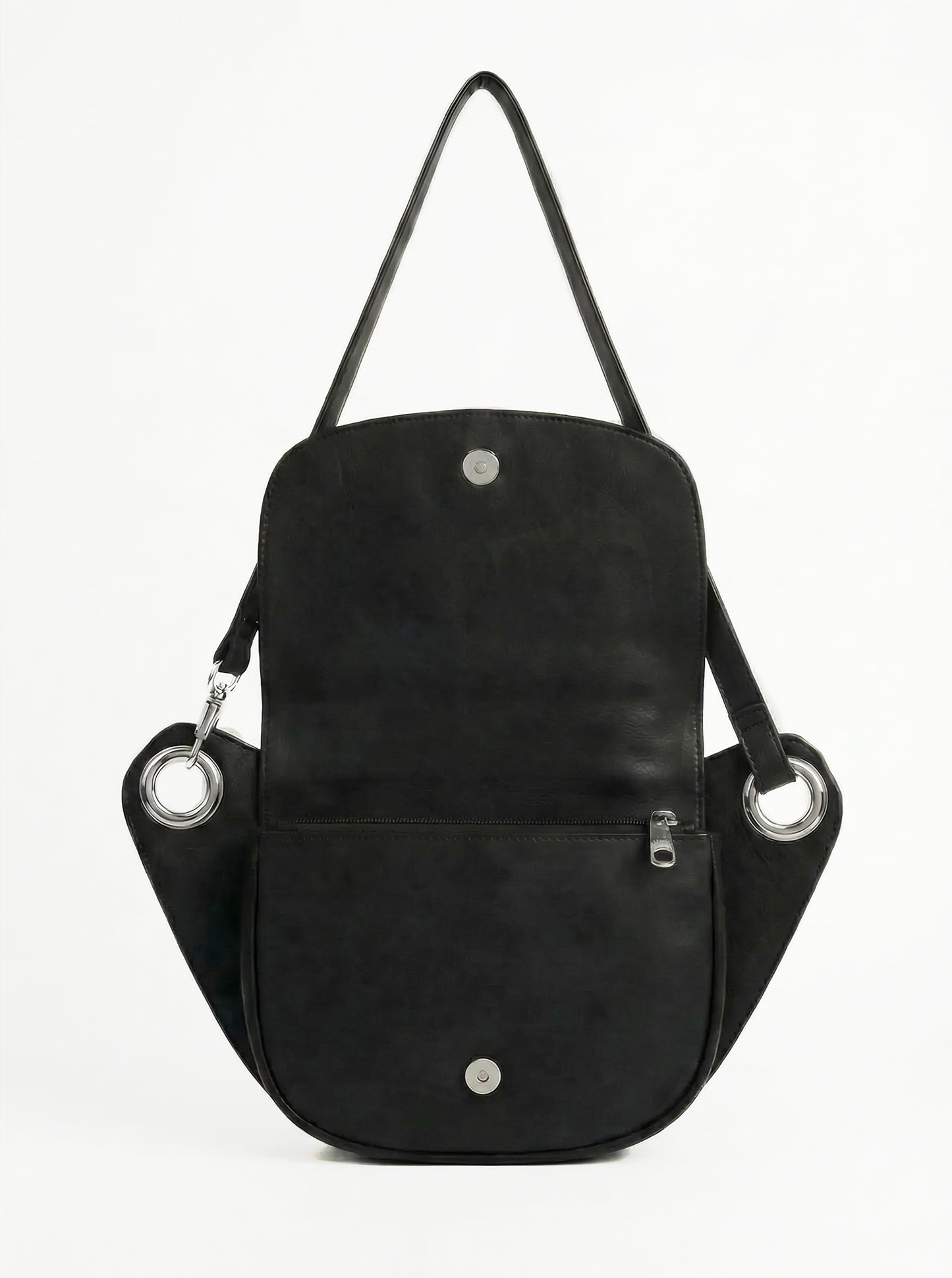 Black Studded Flap Bag