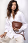 Tan Half Moon Purse