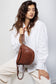 Tan Half Moon Purse