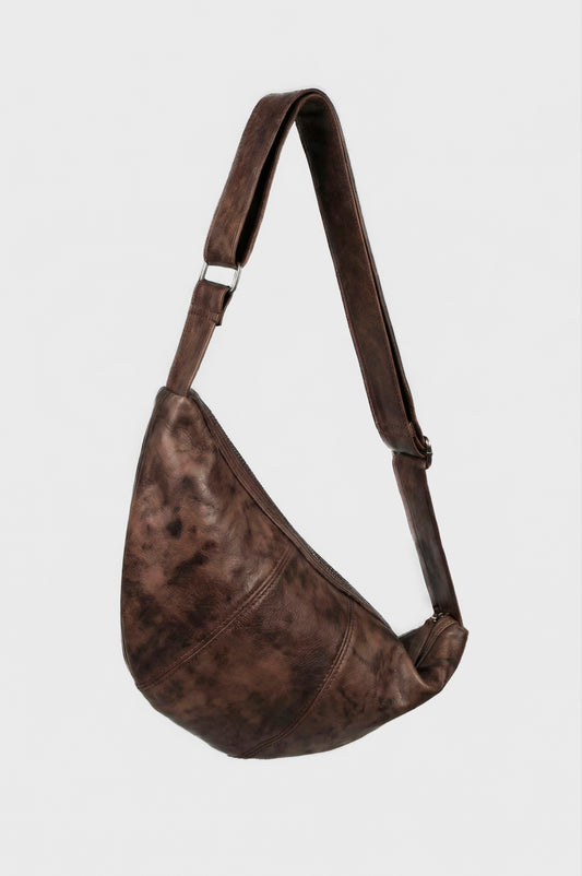 Vintage Brown Croissant Bag