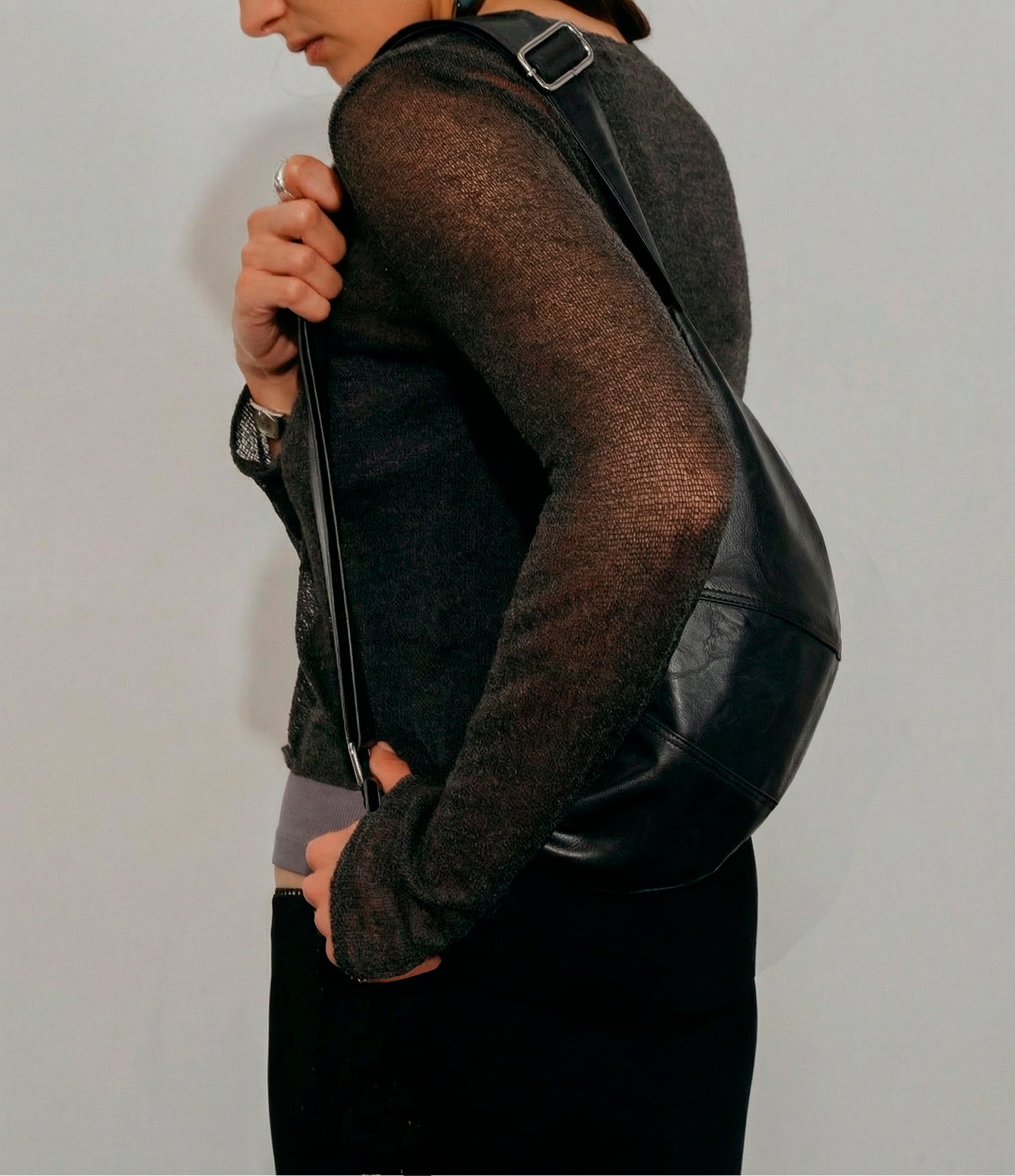 Modern Half Moon Crossbody Bag