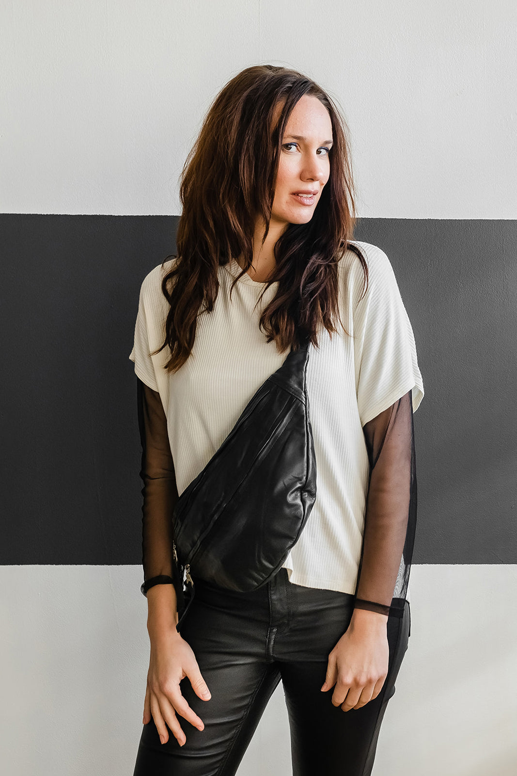 Buttery Leather Sling Bag – MONZOON - Main Image