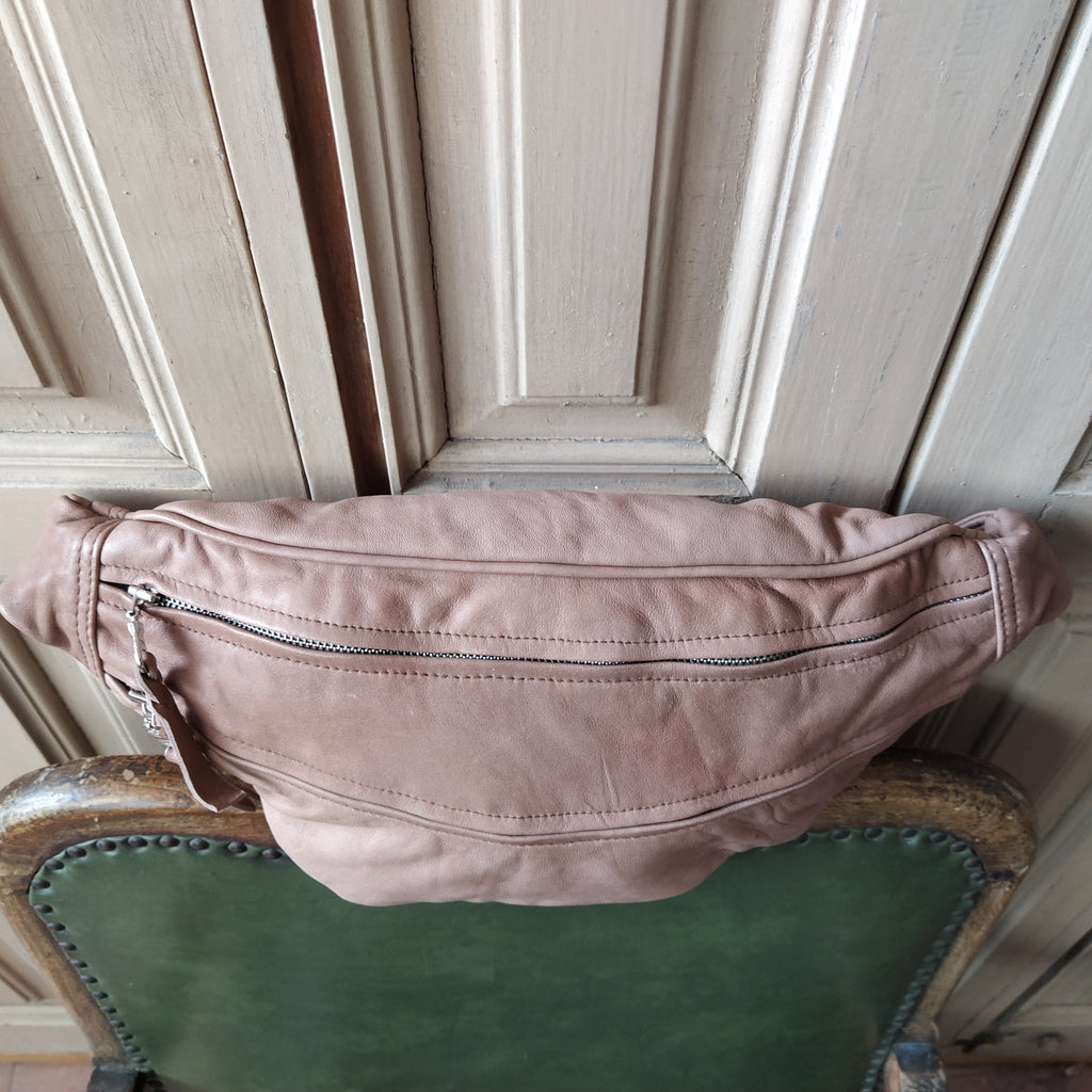 Nude Soft Leather Sling Bag