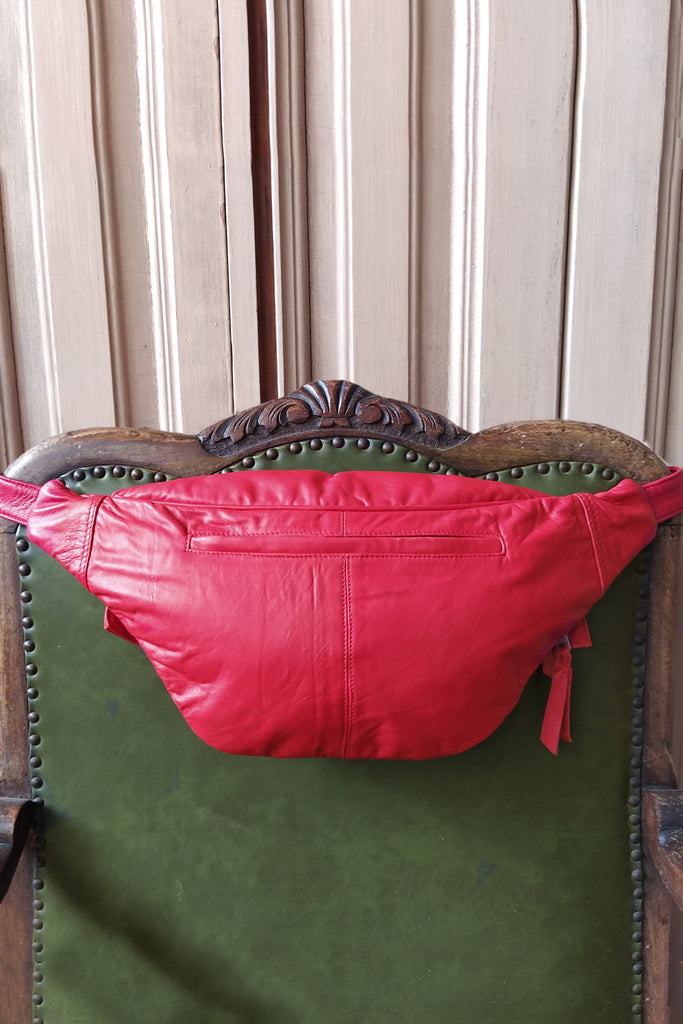 Slouchy Red Leather Bag