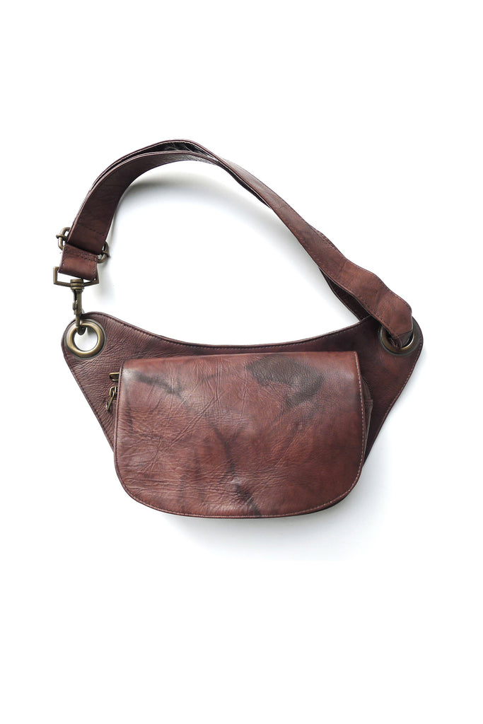 Distressed Leather Brown Bum Bag