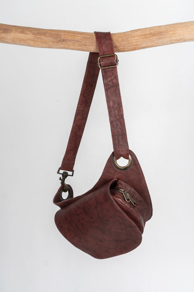 Distressed Leather Brown Bum Bag