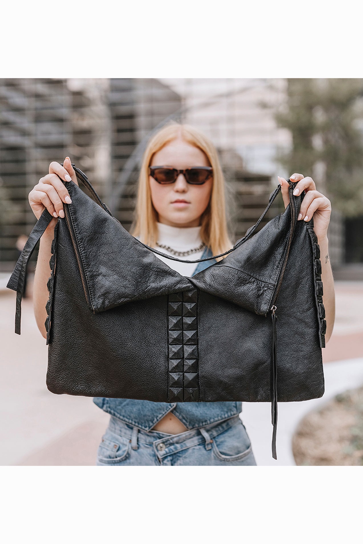 Slouchy Leather Hobo Bag