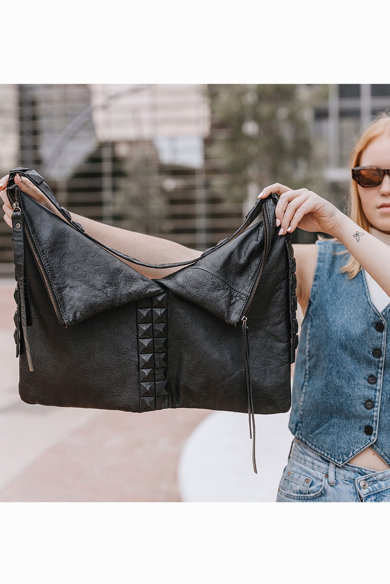 Slouchy Leather Hobo Bag